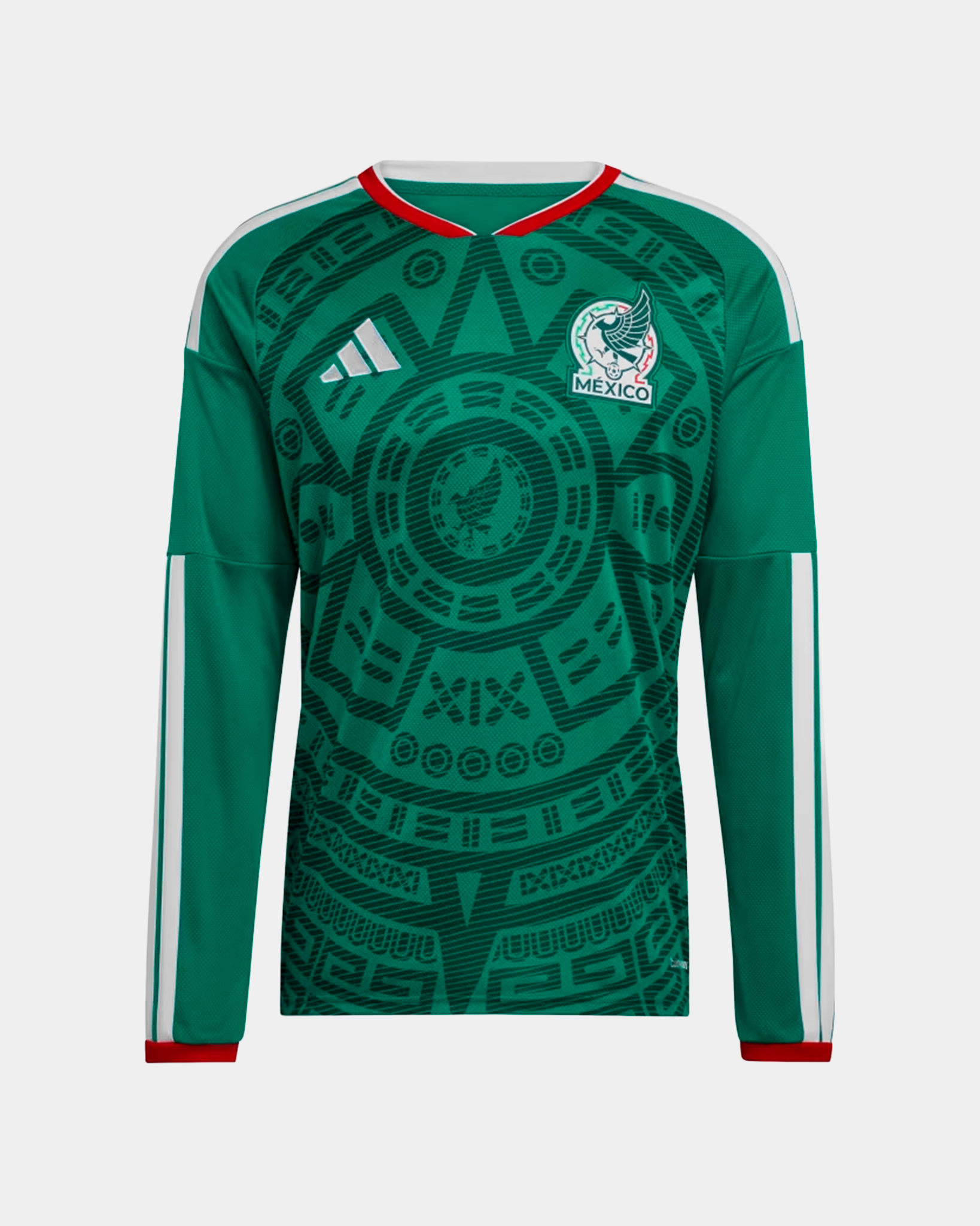 Jersey Adidas Local  Seleccion Nacional De Mexico 26 Manga Larga Hombre 